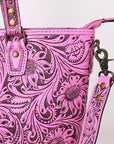 American Darling Tote Hand Tooled Genuine Leather women bag western handbag purse