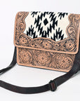 American Darling ADBGZ738 Crossbody Hand Tooled Saddle Blanket Genuine Leather Women Bag Western Handbag Purse