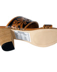 American Darling ADFT111 Hand tooled carved genuine leather sandal footwear flip flop
