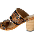 American Darling ADFT111 Hand tooled carved genuine leather sandal footwear flip flop