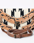 American Darling ADBG1097 Wallet Hand Tooled Saddle Blanket Genuine Leather women bag western handbag purse