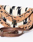 American Darling ADBG1097 Wallet Hand Tooled Saddle Blanket Genuine Leather women bag western handbag purse