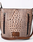 American Darling Crossbody Crocodile Embossed Genuine Leather Women Bag Western Handbag Purse
