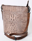 American Darling Crossbody Crocodile Embossed Genuine Leather Women Bag Western Handbag Purse