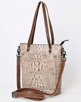 American Darling Tote Crocodile Embossed Genuine Leather Women Bag Western Handbag Purse