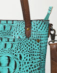 American Darling Tote Crocodile Embossed Genuine Leather Women Bag Western Handbag Purse