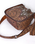ADBG1144 American Darling Hobo Hand Tooled Hair-On Genuine Leather women bag western handbag purse