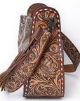 ADBG1144 American Darling Hobo Hand Tooled Hair-On Genuine Leather women bag western handbag purse
