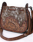 ADBG1144 American Darling Hobo Hand Tooled Hair-On Genuine Leather women bag western handbag purse