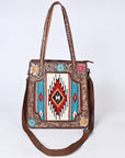 ADBG1149 American Darling Tote Hand Tooled Saddle Blanket Genuine Leather women bag western handbag purse