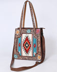 ADBG1149 American Darling Tote Hand Tooled Saddle Blanket Genuine Leather women bag western handbag purse