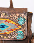 ADBG1150 American Darling Backpack Hand Tooled Saddle Blanket Genuine Leather women bag western handbag purse