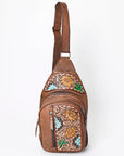ADBG1153 American Darling Sling Hand Tooled Genuine Leather women bag western handbag purse