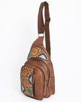 ADBG1153 American Darling Sling Hand Tooled Genuine Leather women bag western handbag purse