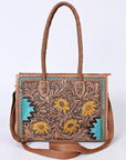 American Darling Tote Hand Tooled Genuine Leather women bag western handbag purse