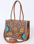American Darling Tote Hand Tooled Genuine Leather women bag western handbag purse