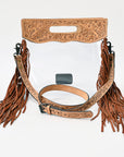 ADBG1172 American Darling Clear Bag Hand Tooled Genuine Leather women bag western handbag purse
