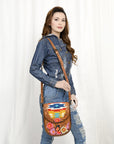 American Darling Cross Body Hand Tooled Saddle Blanket Genuine Leather women bag western handbag purse