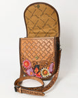 American Darling Cross Body Hand Tooled Saddle Blanket Genuine Leather women bag western handbag purse