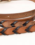 Hilason Western Horse American Leather Laced Barrel Roper Reins Brown