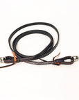 Hilason Western Horse American Leather Latigo Ends Roper Reins Dark Brown