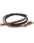 Hilason Western Horse American Leather Barrel Roper Reins Brown & Black