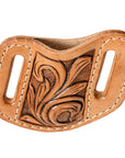 Hilason Leather Angled Knife Scabbard Sheath Cover Floral Tooled
