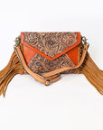 American Darling ADBGA341 Envelope Hand Tooled Genuine Leather Women Bag Western Handbag Purse