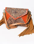 American Darling ADBGA341 Envelope Hand Tooled Genuine Leather Women Bag Western Handbag Purse