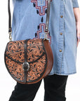 American Darling ADBGA352 Crossbody Hand Tooled Genuine Leather Women Bag Western Handbag Purse