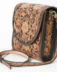 American Darling ADBGA356 Crossbody Hand Tooled Genuine Leather Women Bag Western Handbag Purse