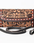American Darling ADBGA359 Clutch Hand Tooled Genuine Leather Women Bag Western Handbag Purse
