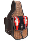Hilason Floral Western Horse Leather Saddle Bag Heavyduty Traditional Trail Ride