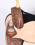 Hilason Western Horse Treeless Trail Barrel American Leather Saddle