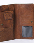 American Darling Clutch Hand Tooled Genuine Leather Women Bag Western Handbag Purse
