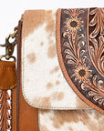 ADBGA375 American Darling Hand Tooled Hair On Genuine Leather Women Bag Western Handbag Purse