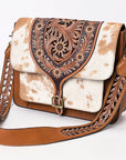 ADBGA375 American Darling Hand Tooled Hair On Genuine Leather Women Bag Western Handbag Purse