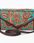 ADBGA378 American Darling Hand Tooled Genuine Leather Women Bag Western Handbag Purse
