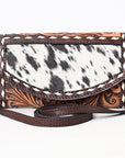 ADBGA384 American Darling Hand Tooled Hair On Genuine Leather Women Bag Western Handbag Purse