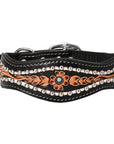 HIlason Genuine Leather Dog Collar Hand Tooled