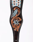 HILASON Western Genuine Leather Heavy Duty Dog Collar Floral Tooled