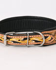 HILASON Western Genuine Leather Heavy Duty Hand Painted Dog Collar