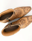 American Darling ADFT161 Hand tooled carved genuine leather sandal footwear flip flop