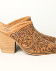 American Darling Floral Hand Curved Genuine Western Leather Sliper Loafer