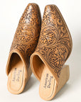 American Darling Floral Hand Curved Genuine Western Leather Sliper Loafer