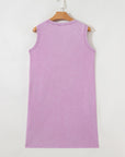 Mineral Wash Sleeveless Mini Dress