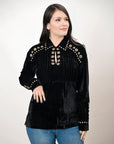 American Darling Velvet Women shirt dress Tunic Ladies girl Top