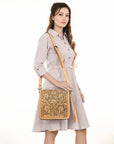 American Darling Hand Tooled Genuine Leather Women Bag Western Handbag Purse
