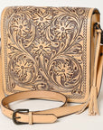 American Darling Hand Tooled Genuine Leather Women Bag Western Handbag Purse