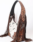 ADBGA390 American Darling Hand Tooled Hair On Genuine Leather Women Bag Western Handbag Purse